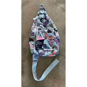 Vera Bradley Cotton Large Sling Backpack Bag Butterfly By Blue NWOT